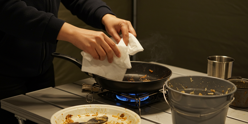 キャンプ食器洗い＆後片付けでの節水テクニック